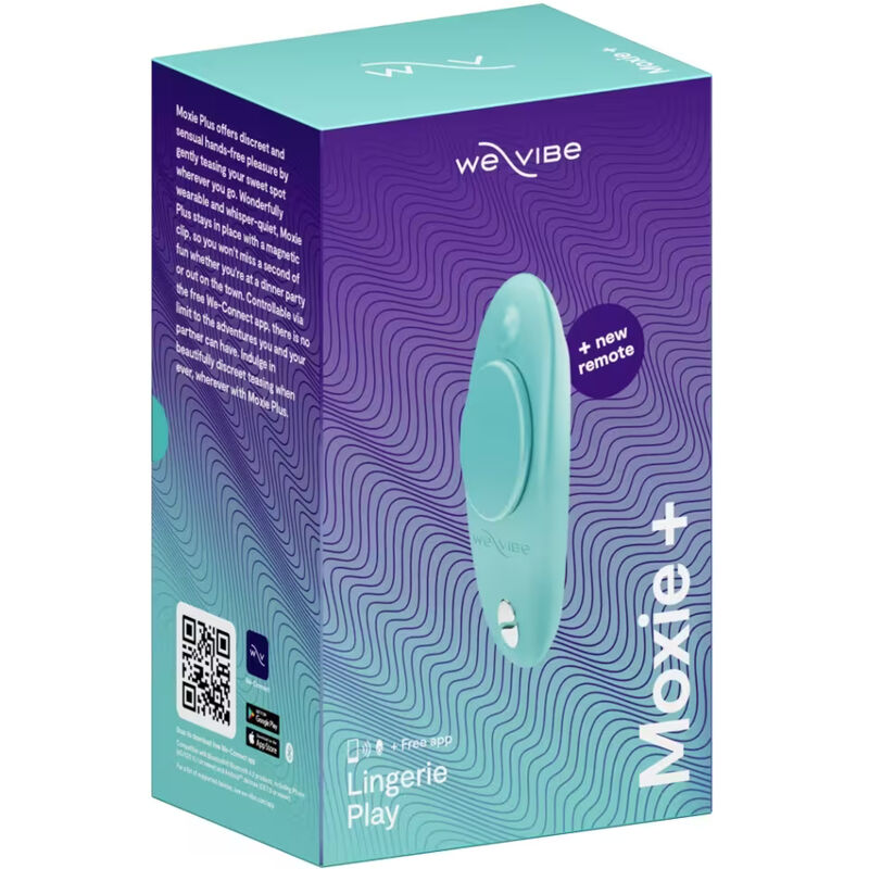 We-Vibe Moxie+ Vibromasseur Couple Télécommandé Clip Magnétique Aqua