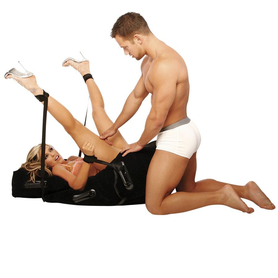 Coussin Gonflable Position Master avec Poignées et Masque - Fetish Fantasy