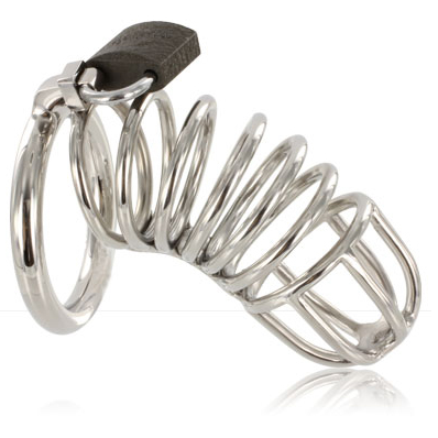 Metal Hard – Cage de chasteté masculine en acier avec cadenas