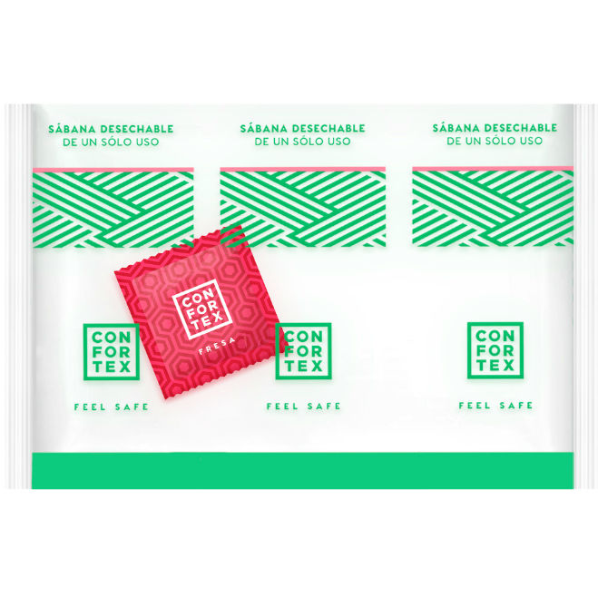 Kit Hygiène Confortex Drap Jetable + Préservatif Fraise - CONFORTEX