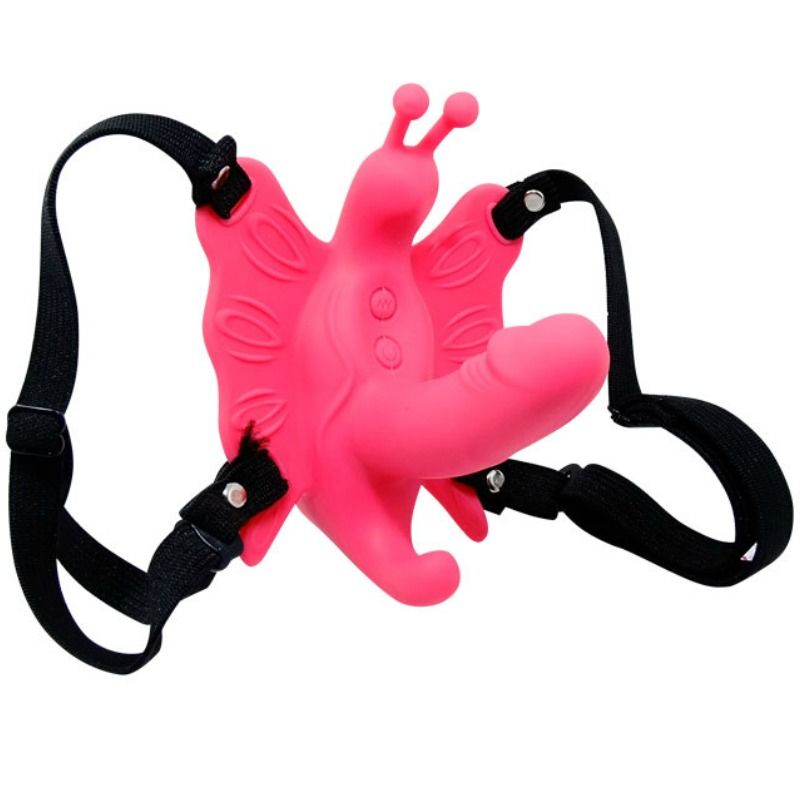 Baile - Harnais Vibrant en Forme de Papillon avec Mini Gode pour Femme