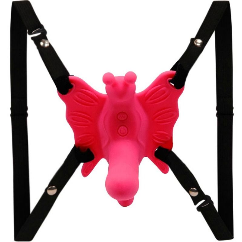 Baile - Harnais avec Mini Gode Vibrant en Forme de Papillon pour Femme