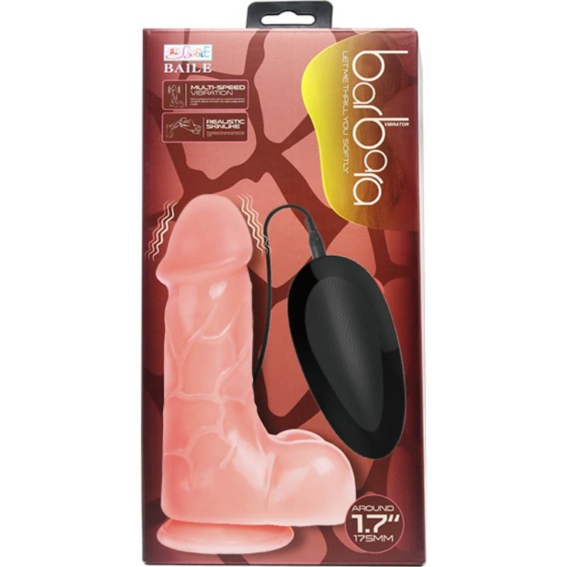 Baile - Gode Vibrant avec Ventouse Réaliste Barbara - 21 cm