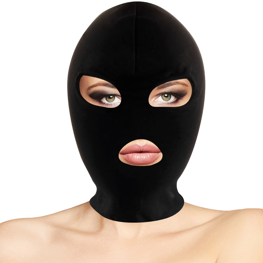 Darkness - masque de soumission bdsm bouche et yeux noir