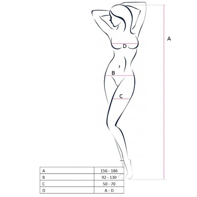Bodystocking Résille BS055 Noir Taille Unique - Passion
