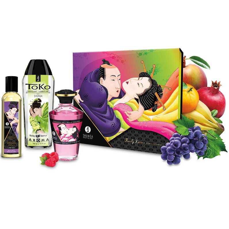 Shunga - Coffret Huiles de Massage et Lubrifiant Baiser Fruités