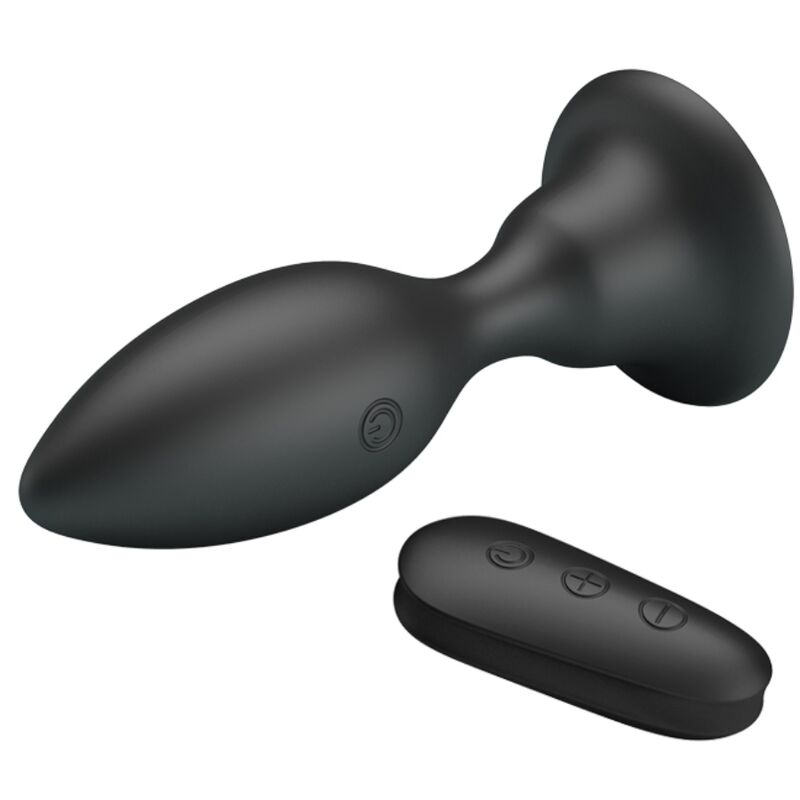 Mr Play - Plug Anal Vibrant avec Télécommande - Noir