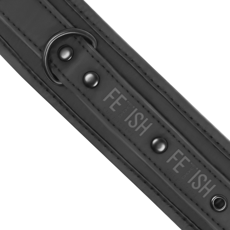 Fetish Submissive – Menottes de Cheville BDSM en Cuir Synthétique Noir