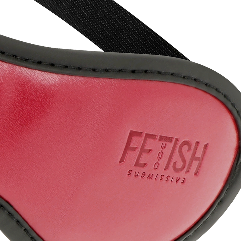 Fetish Submissive - Masque occultant en cuir végan - Rouge