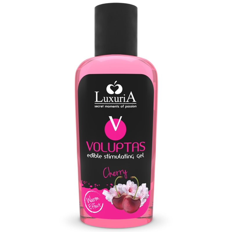 Intimateline Luxuria – Gel de Massage Comestible Chauffant à la Cerise – 100 ml