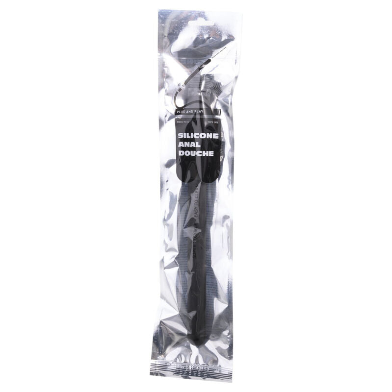 All Black - Embout de douche anal en silicone noir - 27 cm