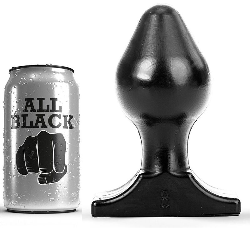 All Black – Plug Anal en forme conique - 18 cm