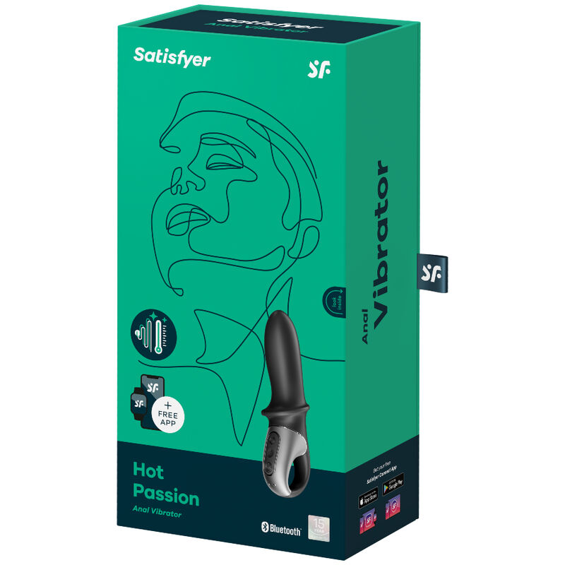 Stimulateur Anal Chauffant Satisfyer Hot Passion - Noir