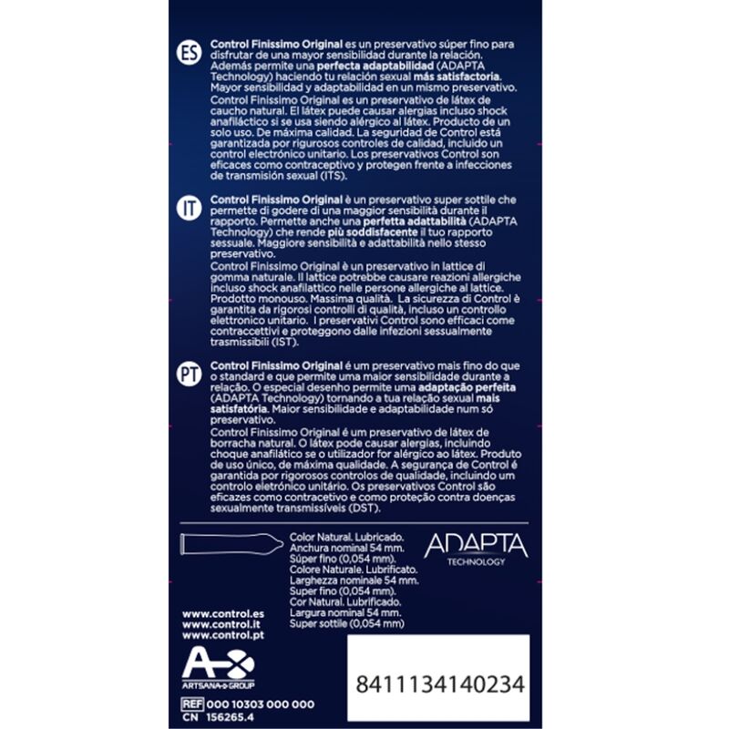 Préservatifs Finissimo Ultra-Fins Boîte 12 - Control - CONTROL CONDOMS