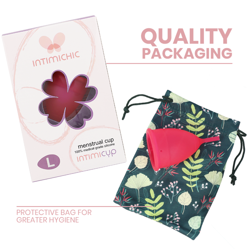 Intimichic Coupe menstruelle en silicone médicale Taille L