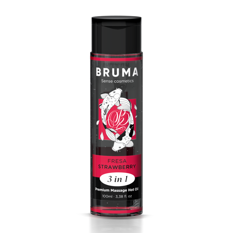 Huile Massage Chauffante Premium Fraise 3en1 100ml - Bruma