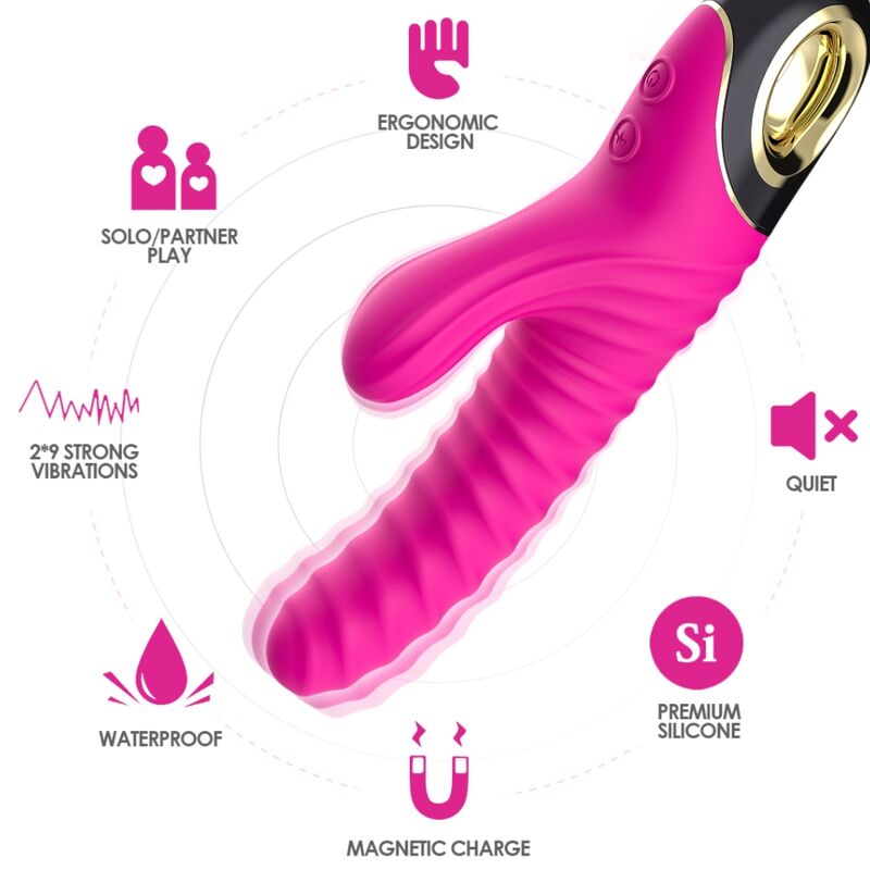 Vibrateur Eternity Silicone Fuchsia - Armony