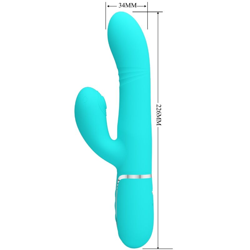 Pretty Love – Vibromasseur Rabbit 7 Modes de Vibration Vert Aqua