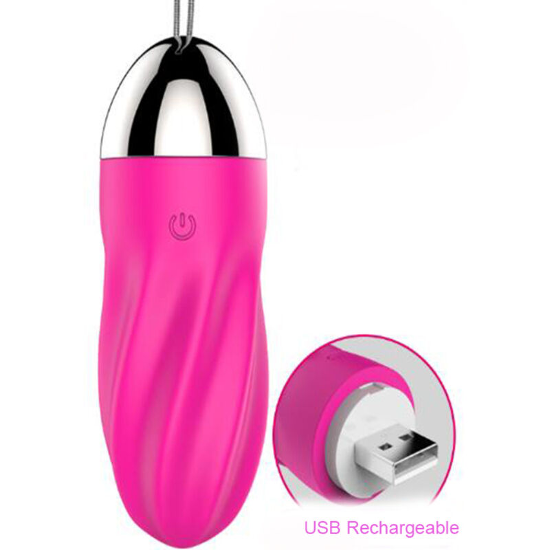 Armony – Œuf vibrant de poche en forme de spirale avec USB – Rose