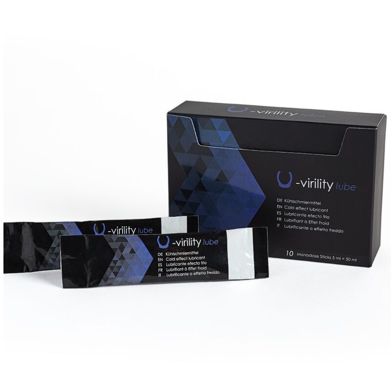 500Cosmetics - Lubrifiant eau effet froid U-Virility Lube 10 sachets de 5 ml