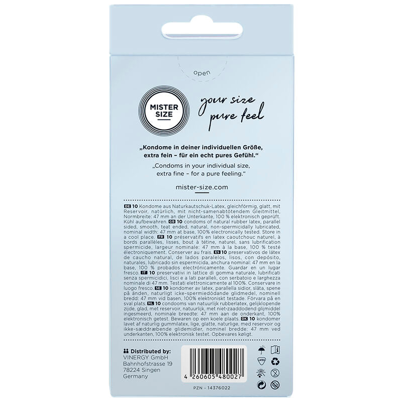 Préservatifs taille XS 47 mm boîte de 10 - Mister Size - MISTER SIZE