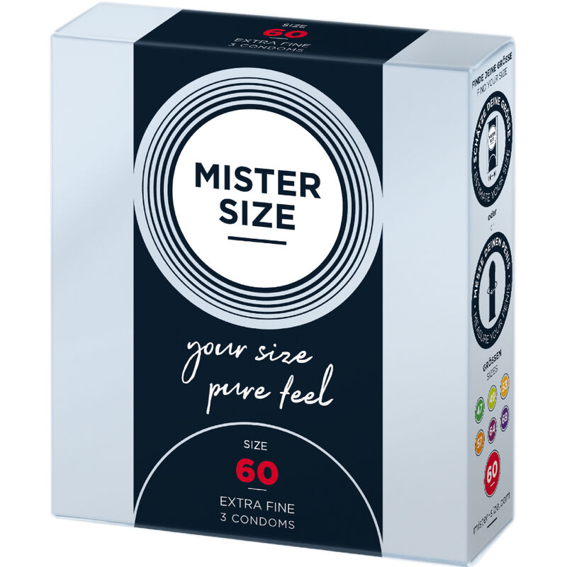 Mister Size – Préservatifs Grande Taille XL 60 mm Ultra Confort – 3 unités