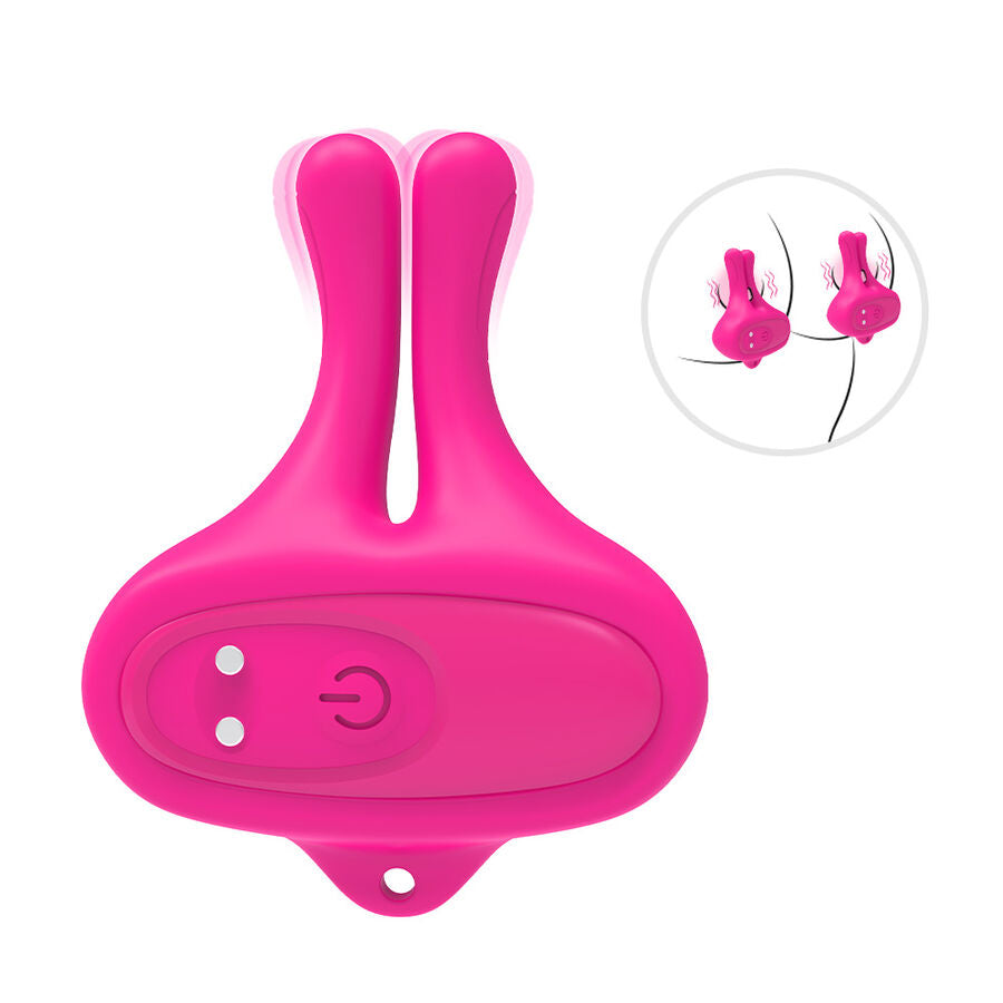 Pinces à Tétons Magnétiques Vibrantes Lapin Rose - Armony