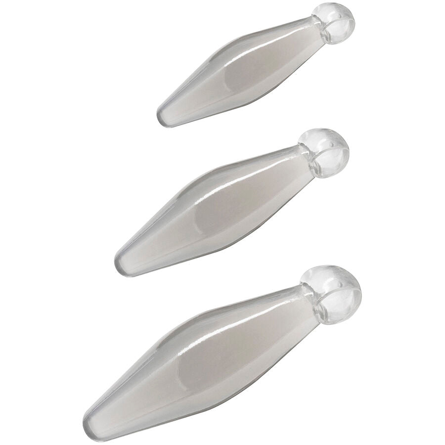 Kit Plugs Anaux Finger Rimmer 3 Pièces Transparent - ToyJoy