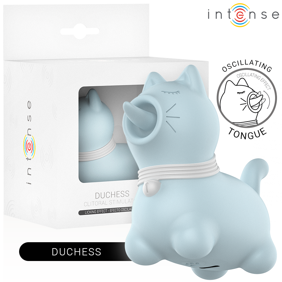 Stimulateur Clitoridien Duchesse Langue Rotative 360° Bleu - Intense