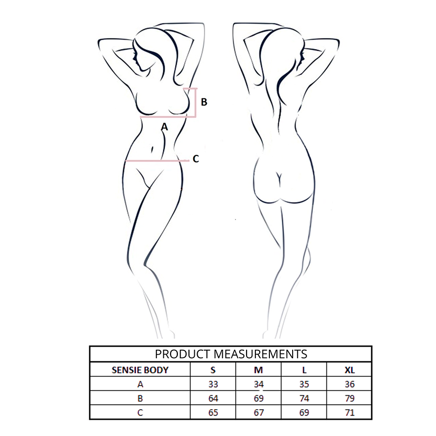 Body Satiné Sensie Prune L/XL - Passion