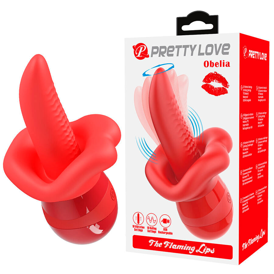 Stimulateur Clitoridien Obelia à Langue Vibrante - Pretty Love