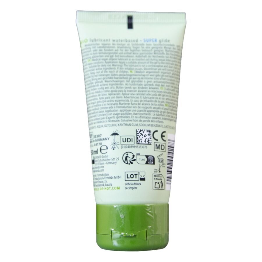 Lubrifiant Bio à Base d'Eau SuperGlide 50ml - HOT