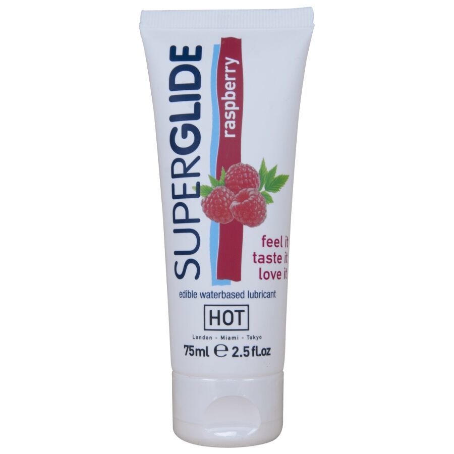 Lubrifiant Comestible Superglide Framboise 75ml - HOT