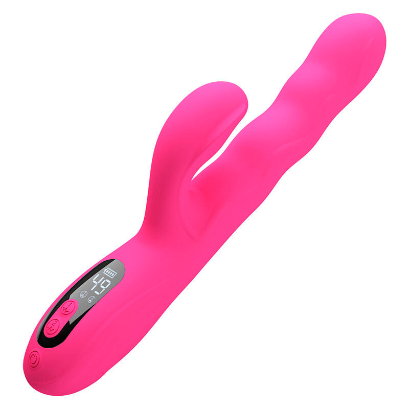 Vibromasseur Lapin Multifonction Winters avec Écran LED Rose - Pretty Love