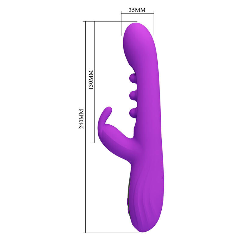 Vibromasseur Lapin Sabien Double Stimulation avec LED - Pretty Love