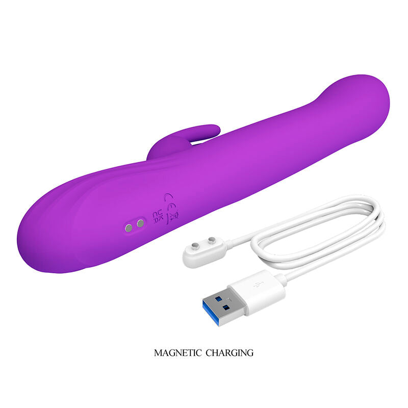 Vibromasseur Lapin Sabien Double Stimulation avec LED - Pretty Love