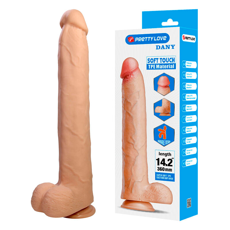 Gode Réaliste Flexible avec Ventouse 36 cm - Pretty Love