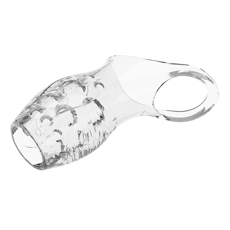 Manchon Extenseur Pénien Texturé Transparent - Pretty Love