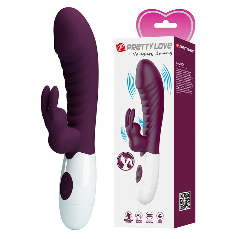 Vibromasseur Lapin Naughty Bunny 30 Fonctions Violet - Pretty Love