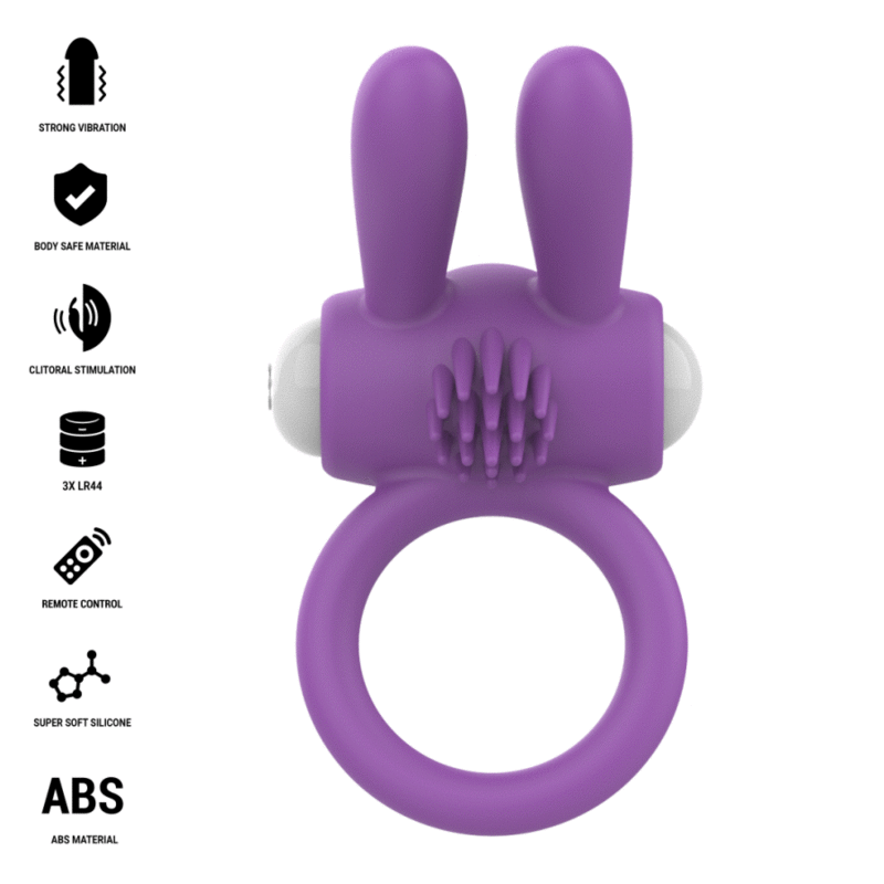 Anneau Pénien Vibrant Hopps Stimulation Clitoriale Violet - Intense For Him