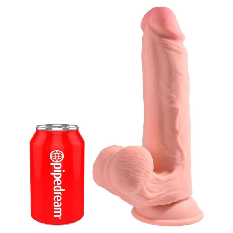 Godemiché Réaliste Triple Densité Testicules Mobiles 23 cm - King Cock