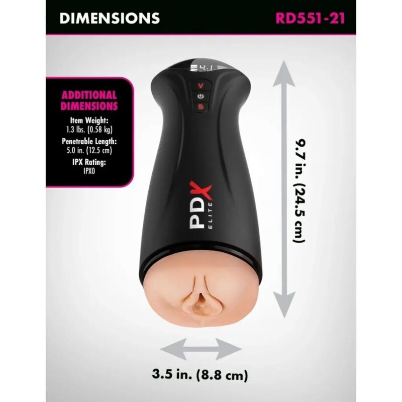 Masturbateur Fap-Gasm Succion et Vibration - PDX Elite