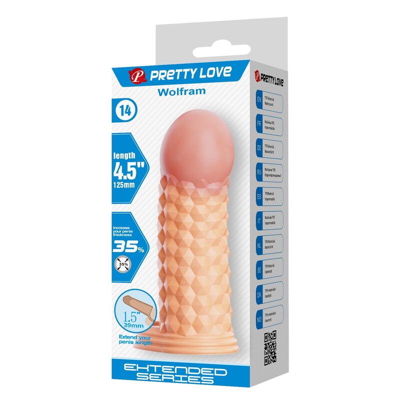 Manchon d'Extension Pénien Wolfram 11,5 cm Naturel - Pretty Love