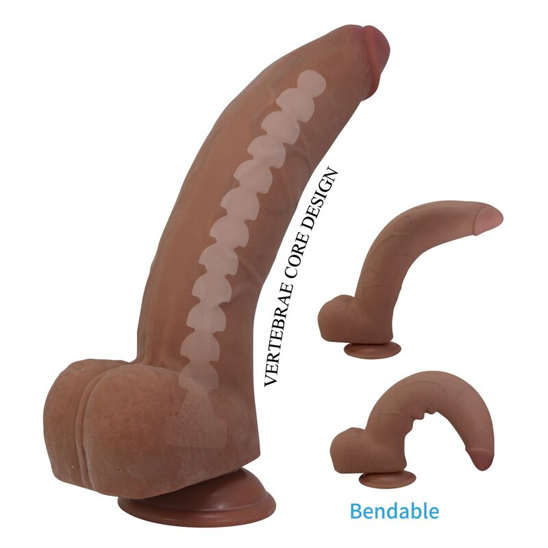 Gode Flexible Réaliste Ulric 26 cm Ø 5,5 cm TPE Marron - Pretty Love