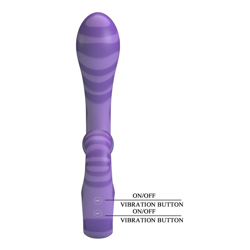 Vibromasseur Double Embout Summer avec Poignée Violet - Pretty Love