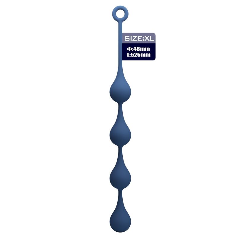 Perles Anales Silicone Bleu XL 52,5 cm - MR Play