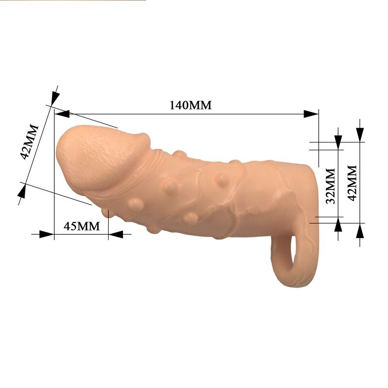 Manchon d'Extension Pénien Dort 14 cm Ø 4 cm Naturel - Pretty Love