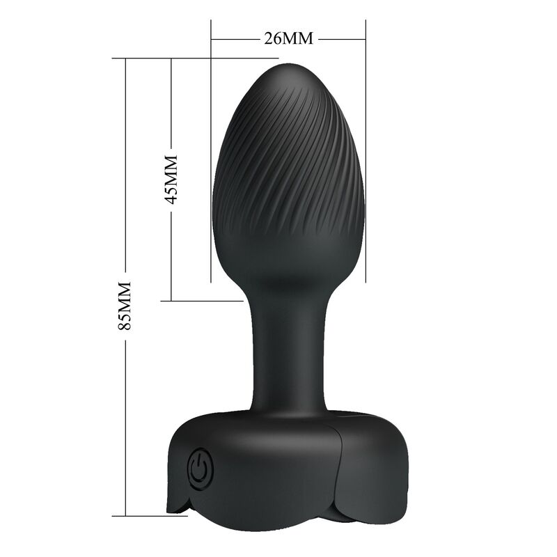 Plug Anal Vibrant 10 Modes Rechargeable Noir - Pretty Love