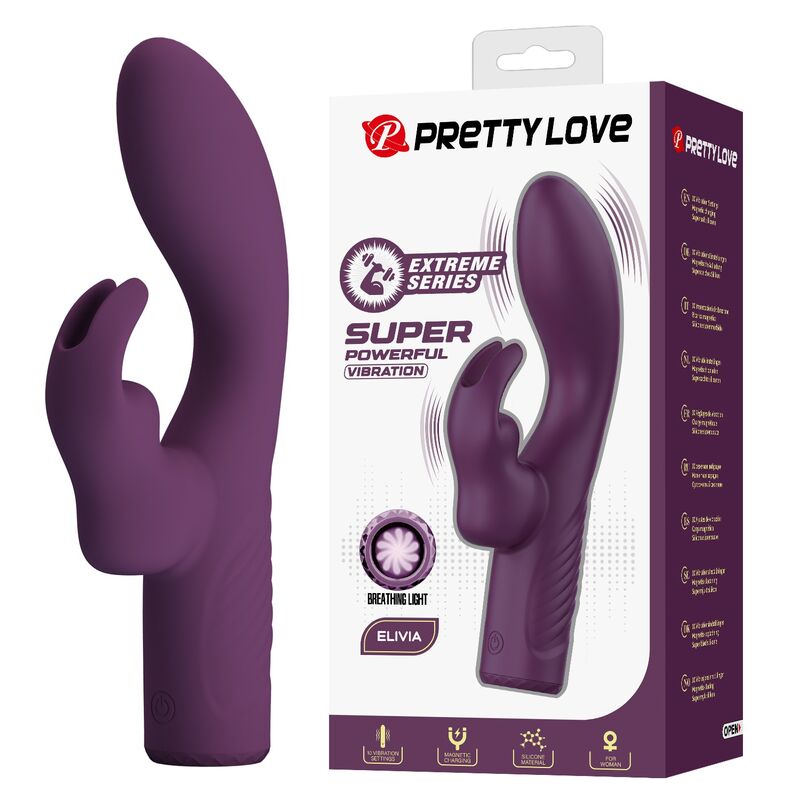 Vibromasseur Lapin Olivia 10 Fonctions Rechargeable - Pretty Love