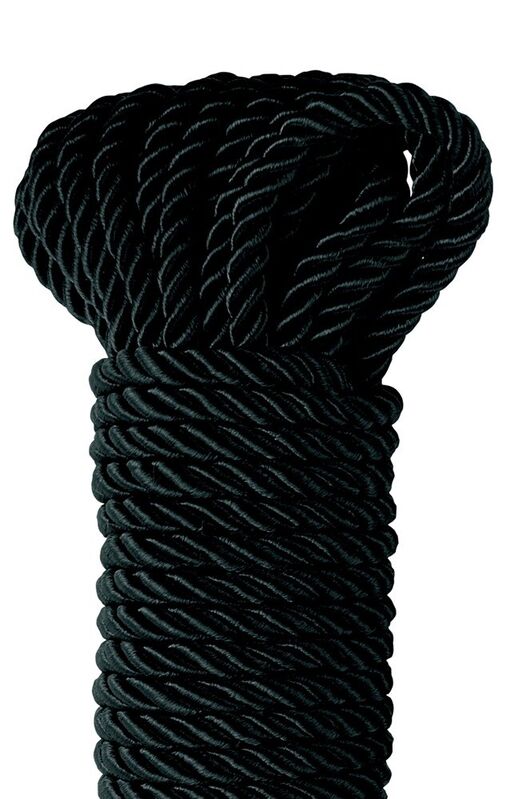 Corde de Bondage Soie Noire 9,75 m - Fetish Fantasy Series